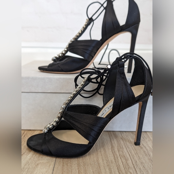Jimmy Choo Crystal Satin Heels - Picture 3 of 7